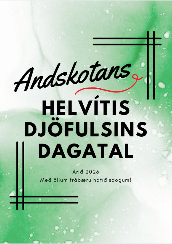 Andskotans Helvítis Djöfulsins Dagatal 2026 (forpöntun)